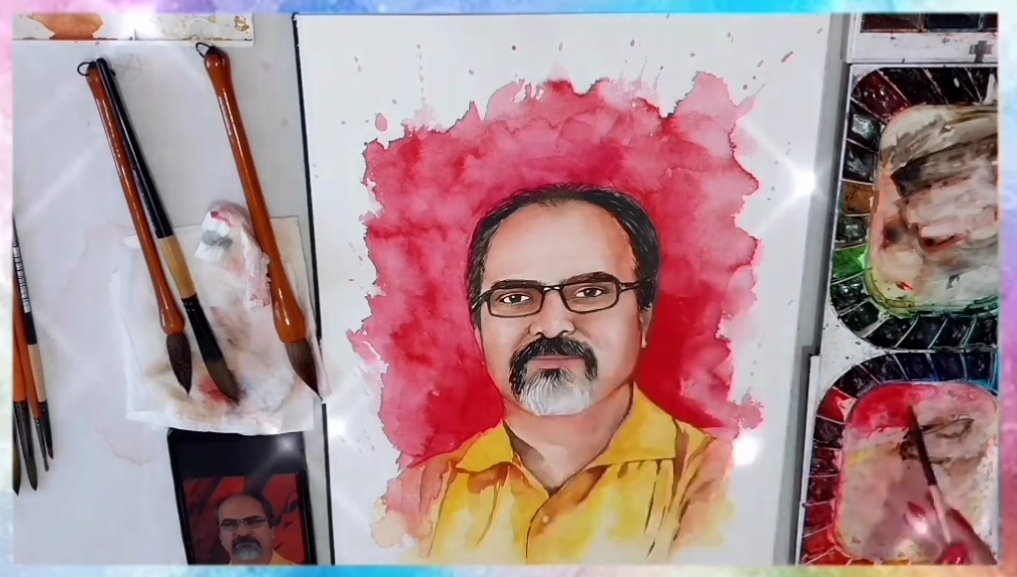 Painting of the face of calligraphers - Ali Shirazi